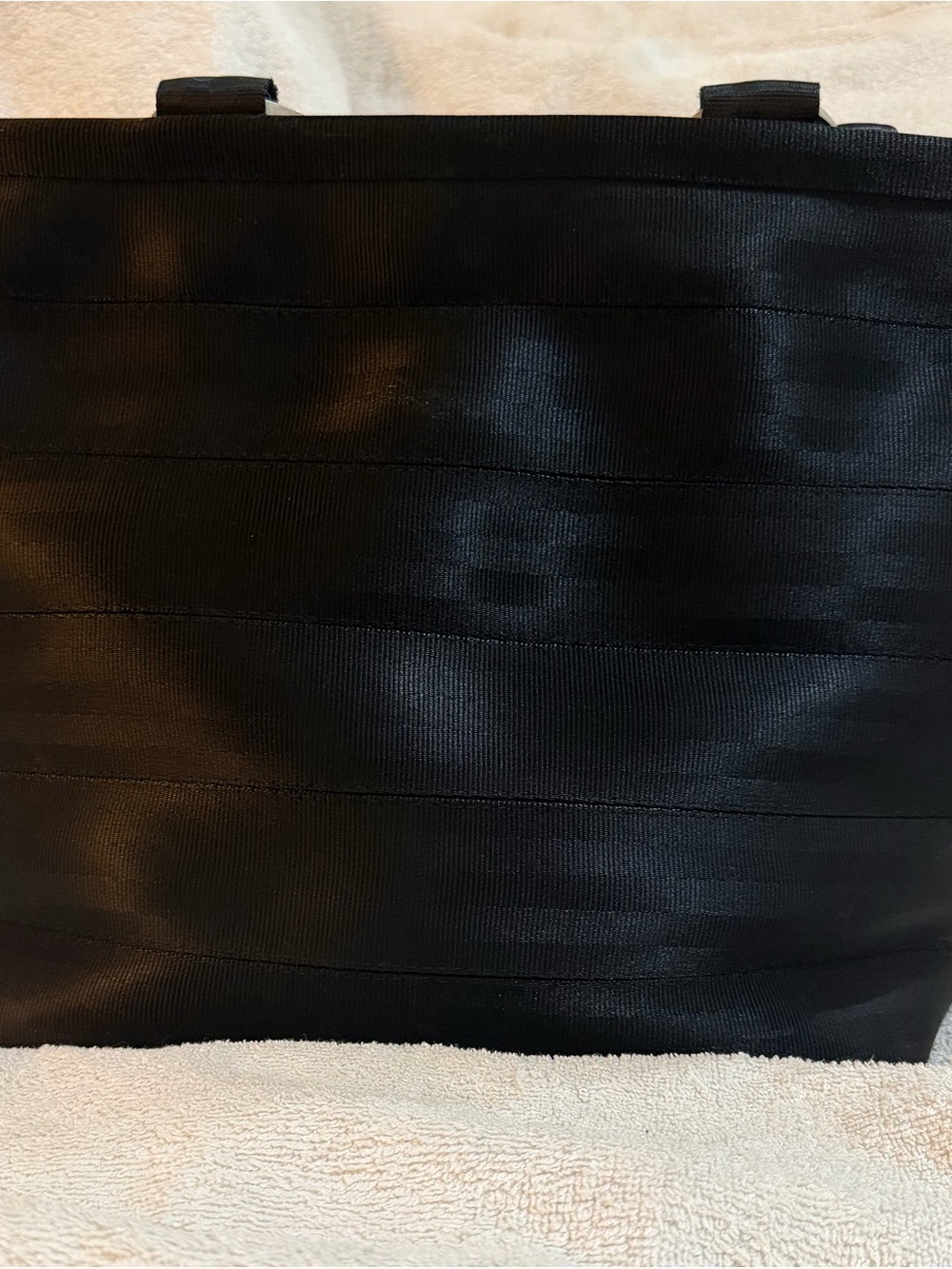 Harvey’s Black Carriage Ring Streamline Tote